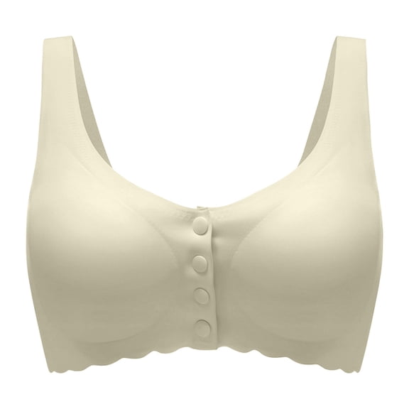 Riforla Comfortable Adjustable Bra No Underwire Seamless Bra for Women Women Bras Yellow XXL