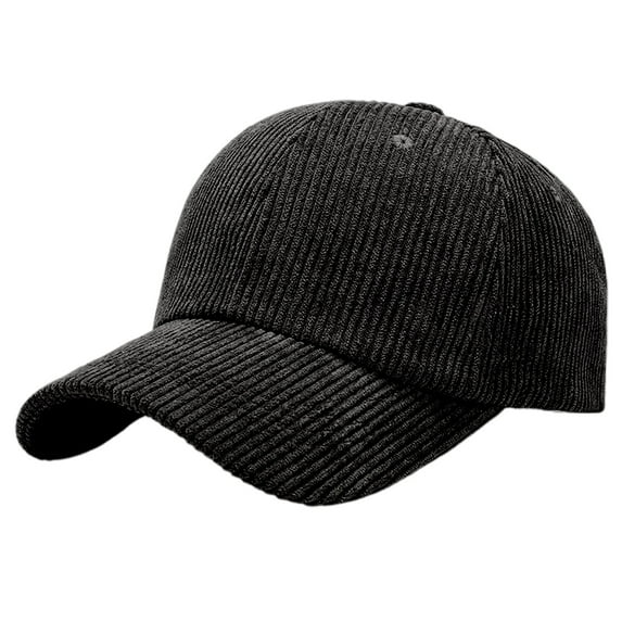 Riforla Corduroy Baseball Cap for Men and Women Stylish Casual Sun Hat Versatile Soft Texture Sunshade Cap Hats for Woman Black