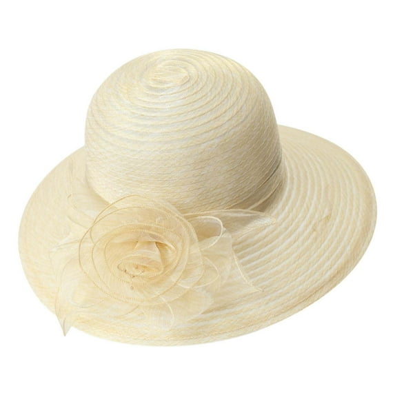 Riforla Elegant Foldable Sun Hat for Women Summer Wide Brim Floppy Beach Hat with – Lightweight and Breathable Ladies' Gardening and Fishing Bucket Cap Beach Hats for Women Beige