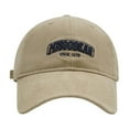thumbnail image 1 of Riforla Fall and Winter MIZOOBEAR Sanded Three Embroidery Soft Top Baseball Cap Men's Wide Brim Face Cap Baseball Caps Khaki, 1 of 3