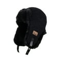 thumbnail image 1 of Riforla Fashion Women Men Sport Style Solid Keep Warm Winter Outdoor Cycling Windproof Ear Hats Bomber Hats Black, 1 of 4