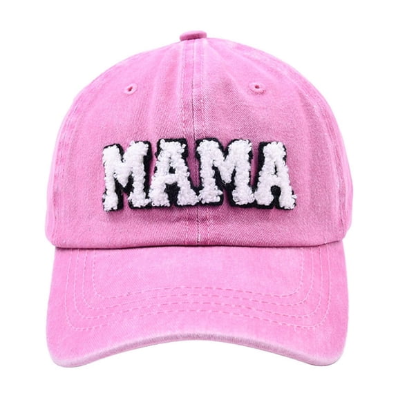 Riforla Fashionable English Letter Embroidered Solid Color Baseball Hat Outdoor Sunshade Tongue Hat （adult） Hats for Woman Pink