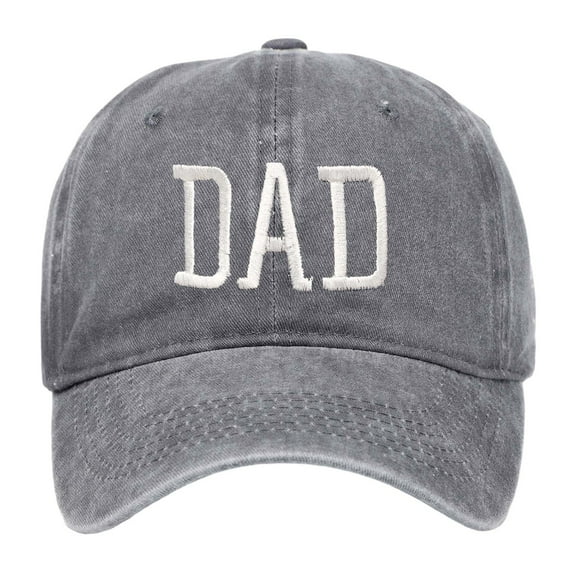 Riforla Father's Day DAD Embroidered Printed Baseball Cap Vintage to Make Old Cap Mens Womens Hats Grey