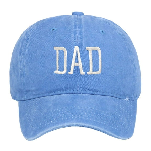 Riforla Father's Day DAD Embroidered Printed Baseball Cap Vintage to Make Old Cap Mens Womens Hats Light Blue