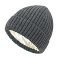 thumbnail image 1 of Riforla Girl Fashion Solid All Autumn and Winter Knitted Warm Woolen Hat Bomber Hats Grey Children, 1 of 3