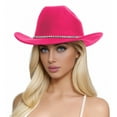 thumbnail image 1 of Riforla Glitter Silver Black Cowboy Hats for Women Western Sparkly Rhinestone Hat for Ladies Sun Hats Hot Pink, 1 of 4