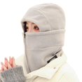 thumbnail image 1 of Riforla Hats for Men and Women The Same Type of Autumn and Winter Cycling Warm Bike Riding Face One Head Cover Bomber Hats Light Gray, 1 of 5