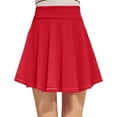 thumbnail image 1 of Riforla High Waist Versatile Shorts for Women Candy Colored Inner Anti Exposure Ideal with Any Skirt Comfort and Style in One Long Pleated Skirts for Women Red XXXL, 1 of 5