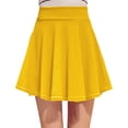 thumbnail image 1 of Riforla High Waist Versatile Shorts for Women Candy Colored Inner Anti Exposure Ideal with Any Skirt Comfort and Style in One Long Pleated Skirts for Women Yellow XXXXXL, 1 of 5