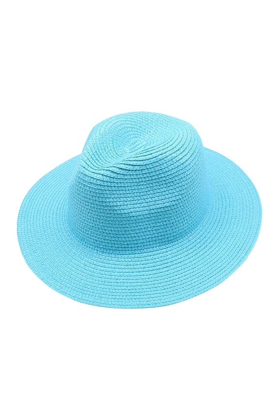 In Wide Brim Hats for Summer Sunshine Beach Trip Ivory and Brown Mens Womens Hats Sky Blue