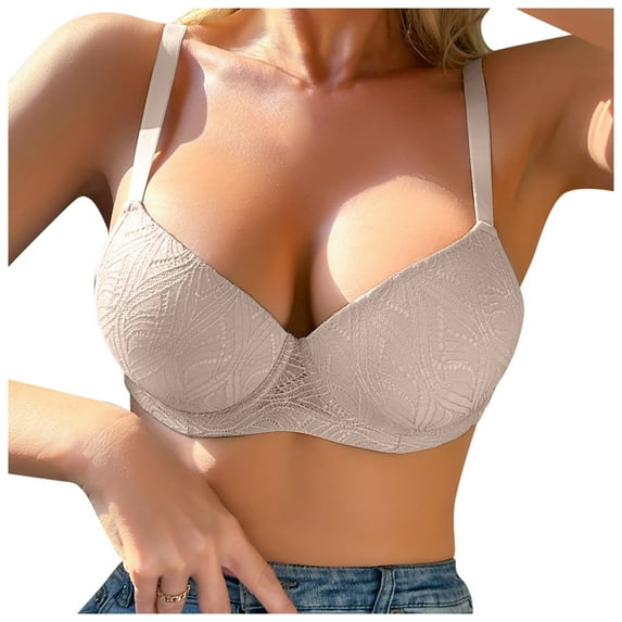 Riforla Lace Push up Underwire Bra for Enhanced Support and Lift Stylish Back Design Thin Cup Comfortable Fit Everyday Wear Bras Beige C