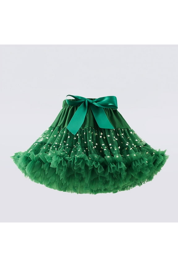 Ladies Classic Solid Color Dancing Tutu Skirt Tutu Skirt Skirt Skirts for Women Trendy Army Green One Size