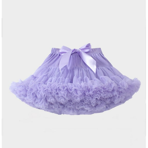 Riforla Ladies Classic Solid Color Dancing Tutu Skirt Tutu Skirt Skirt Skirts for Women Trendy Purple One Size