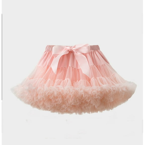 Riforla Ladies Classic Solid Color Dancing Tutu Skirt Tutu Skirt Skirt Skirts for Women Trendy Rose Gold One Size