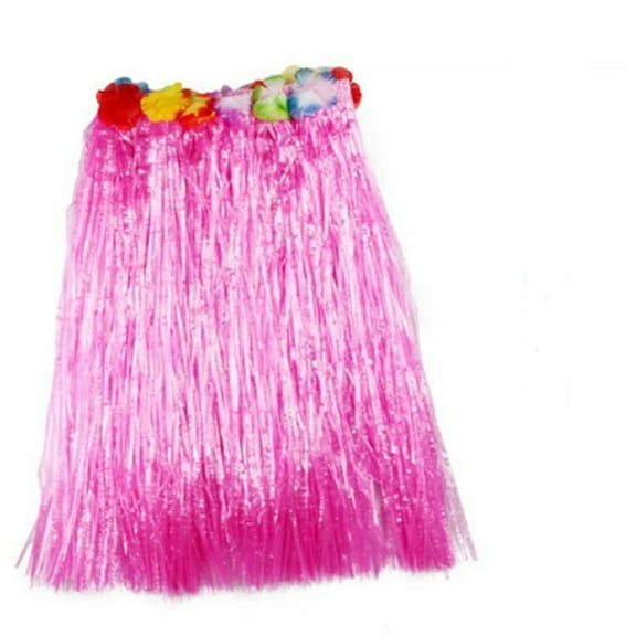 Riforla Ladies Fashion Carnival Brilliant Silk Dance Grass Skirt Performance Women's Skirts Pink 30