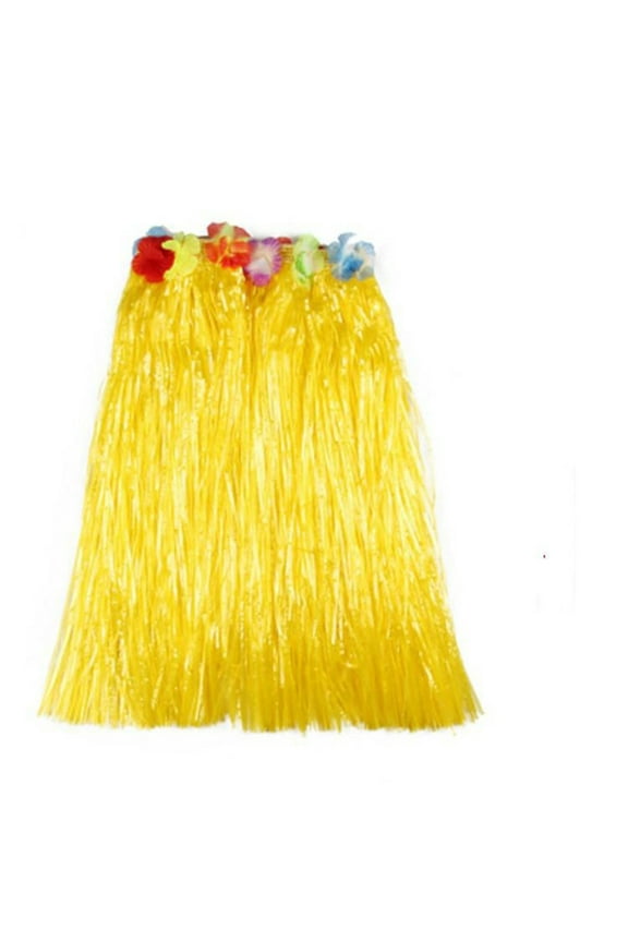 Riforla Ladies Fashion Carnival Brilliant Silk Dance Grass Skirt Performance Women's Skirts Yellow 60