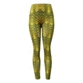 thumbnail image 1 of Riforla Leggings for Women Yoga Printed Stretchy Workout Running Gym Base Layer Knit Digital Print Slim High Waist Womens Tights Gold S, 1 of 7