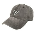 thumbnail image 1 of Riforla Love Embroidered Washed Baseball Cap Sun Visor Female Curved Do Old Couple Cap Womens Hats Black, 1 of 6