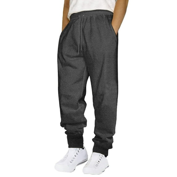 Riforla Male Casual Fitness Running Trousers Drawstring Loose Waist Solid Color Pants Pocket Loose Sweatpants GY2 XXL