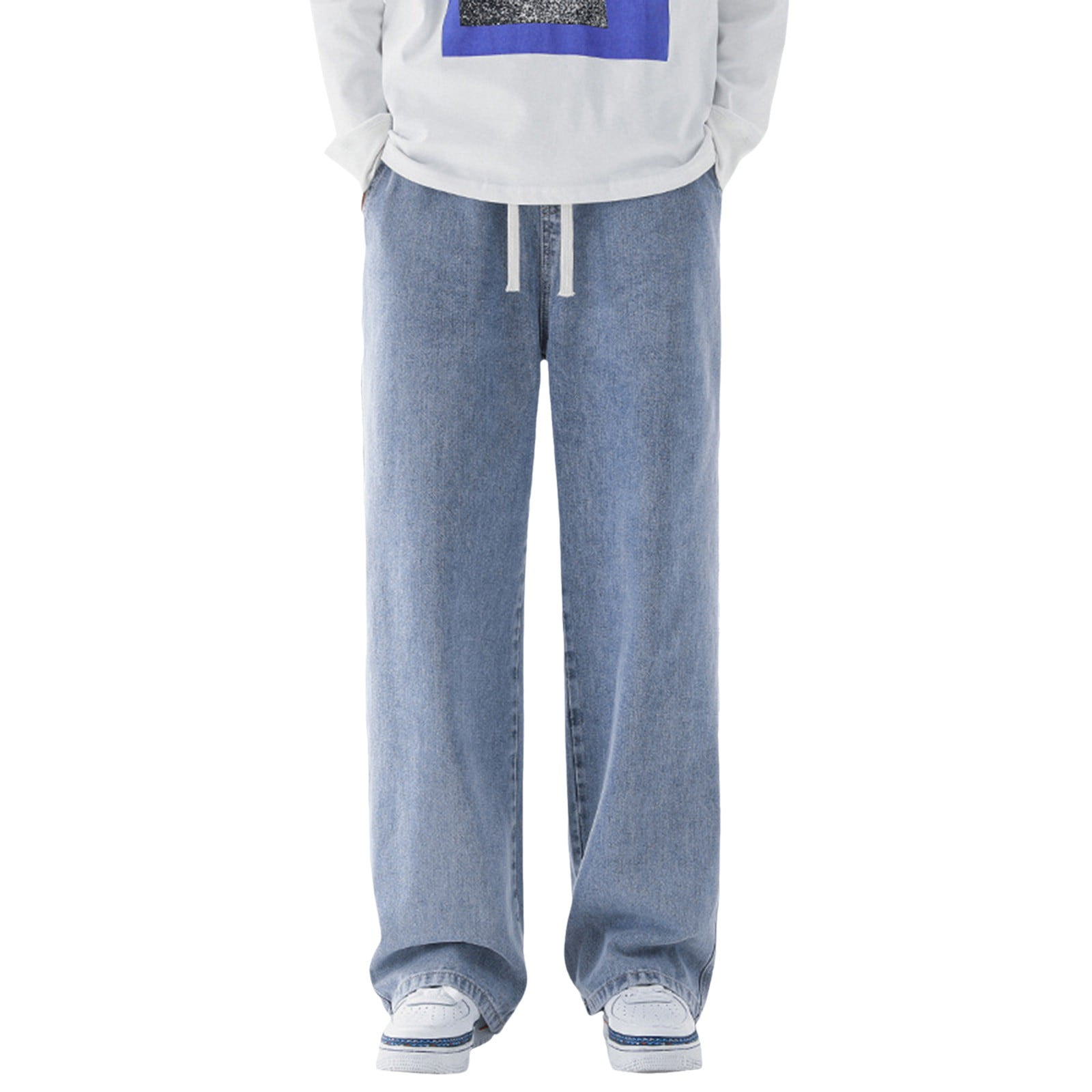 Men Sweat Pants Men's Fashion Casual Plus Size Loose Elastic