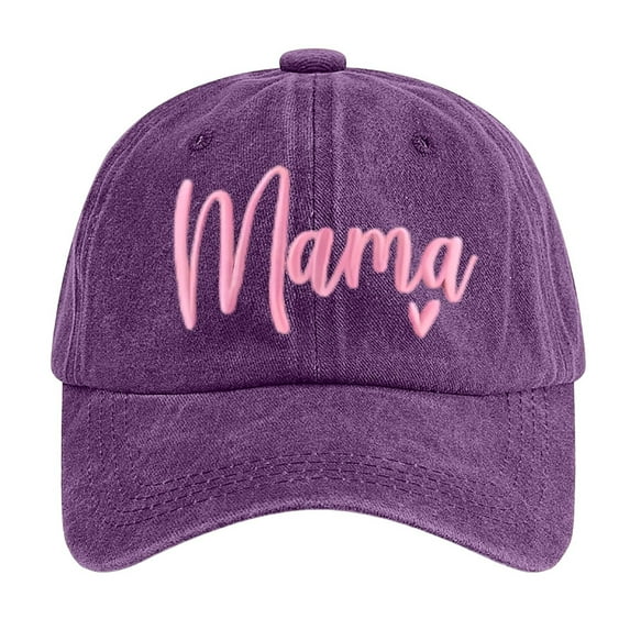 Riforla Mama Hats for Women Funny Adjustable Mini Baseball Cap Hats for Woman Purple