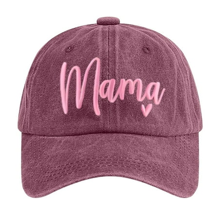 Riforla Mama Hats for Women Funny Adjustable Mini Baseball Cap Hats for Woman Red