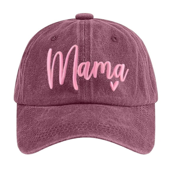 Riforla Mama Hats for Women Funny Adjustable Mini Baseball Cap Hats for Woman Red