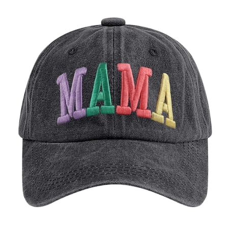Riforla Mama Hats for Women Funny Adjustable Mini Baseball Cap Womens Hats Black
