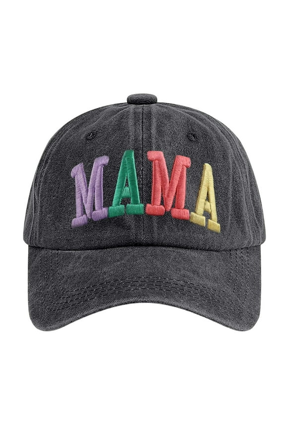 Mama Hats for Women Funny Adjustable Mini Baseball Cap Womens Hats Black