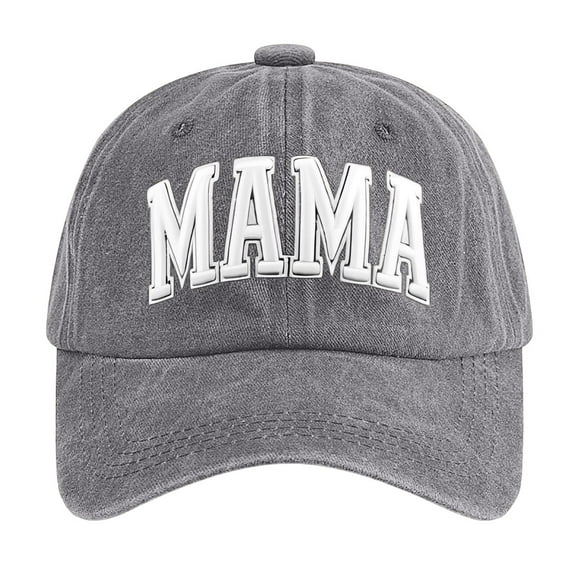 Riforla Mama Hats for Women Funny Adjustable Mini Baseball Cap Womens Hats Grey