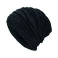 thumbnail image 1 of Riforla Men Winter Outdoor Wool Knit Warm Hat Thick Soft Beanie Ski Caps Hats for Men Black, 1 of 2