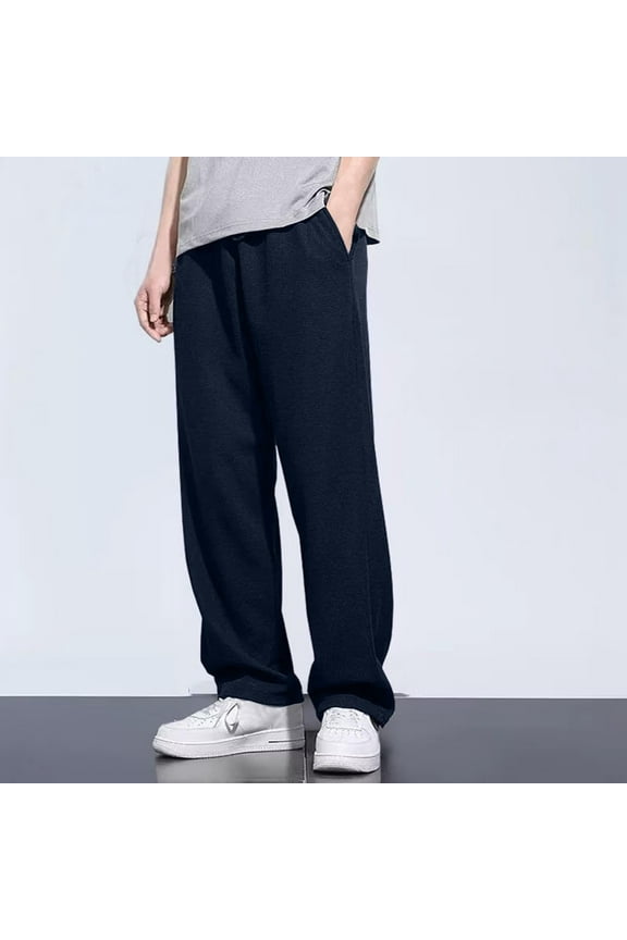 Men's Pants Pocket Mesh Loose Suitable for Casual Straight Bottom Drawstring Jogging Pants Running Exercise Training Basketball Pants Trousers for Men Blue XXXXL