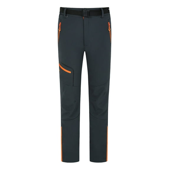 Riforla Men's Single Layer Pants Outdoor Sports Mountaineering Elastic Pants Pants Winter Cargo Pants Plus Pants for Men Grey S