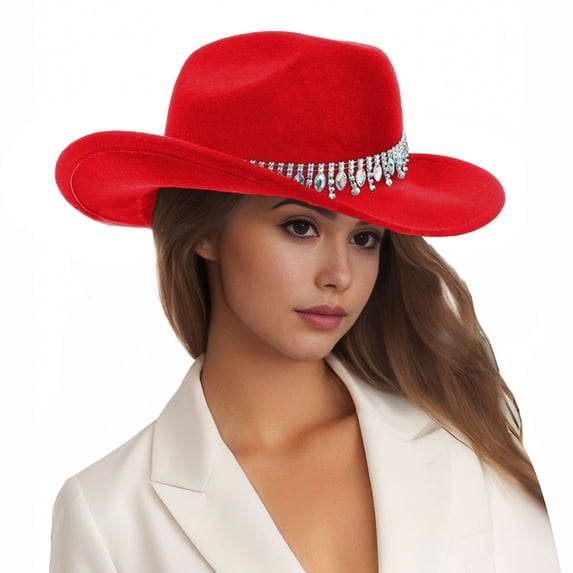 Riforla Men's and Women's Jazz Top Hat Western Cowboy Flash Bride Hat European and Holiday Crazy Top Hat Sun Hats RD2