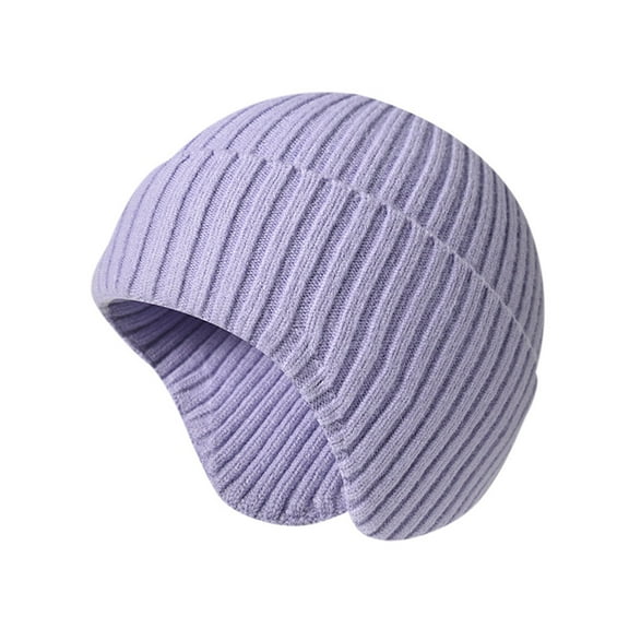 Riforla Men's and Women's Knitted Cap Warm Cap Slouchy with Ear Warmer Winter Cycling Plus Hat Bomber Hats Light