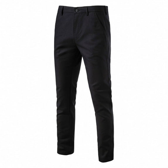 Riforla Mens Casual Pants Breathable Straight Leg Mens Youth Solid Color Matching Pants Casual Shorts for Men Black M-32