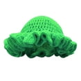 thumbnail image 1 of Riforla New Fashionable Autumn and Winter Handmade Crocheted Solid Color Women's Outdoor Fisherman Hat Ruffled Windproof Carnival Hat Sun Hats Green, 1 of 3
