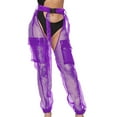 thumbnail image 1 of Riforla Pants High Elastic Buckles Jogger Crotch Long Wasit Transparent Sexy Mesh Pants Women Pants Pants for Women XXL, 1 of 7