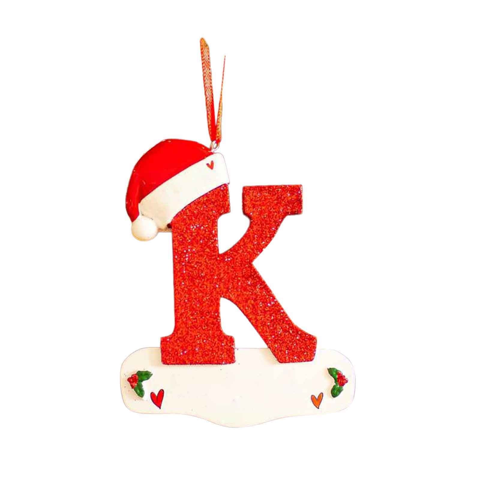 Riforla Personalized Christmas 26 Letter Ornaments Personalized