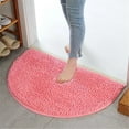 thumbnail image 1 of Riforla Semicircular Carpet Absorbent Floor Mat Toilet Door Mat Bedroom Toilet Bathroom Non- Mat Household Pink, 1 of 9