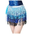 thumbnail image 1 of Riforla Sequin Fringe Women's Nightclub Skirt Skirt Stage with Sparkly Sparkly Fashion Skirt Women's Skirts Blue One Size, 1 of 4