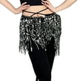 thumbnail image 1 of Ediodpoh Carnival Sequin Skirt for Women Fringe Nightclub Stage Fashion Belly Dance Scarf with Sparkly Details Skirts for Women Light Gray One Size, 1 of 4