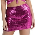 thumbnail image 1 of Ediodpoh Glitter Skirts for Women Shiny Sequined Mini Skirts for Night Out Party Dance Performance and Stage Show Mini Skirts for Women Hot Pink One Size, 1 of 6