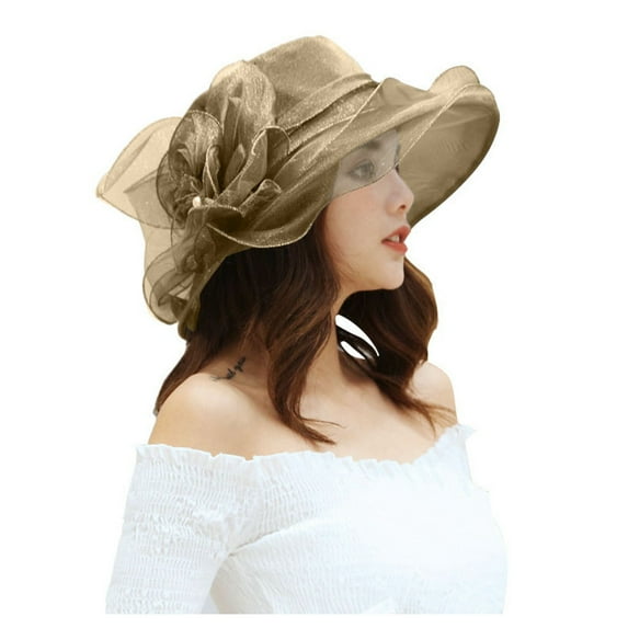 Riforla Single Flower Beach Women's Bright Sun Hat Sunscreen Breathable Fisherman Hat Bucket Hats Army Green M