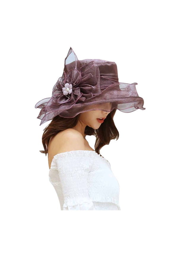 Single Flower Beach Women's Bright Sun Hat Sunscreen Breathable Fisherman Hat Bucket Hats M