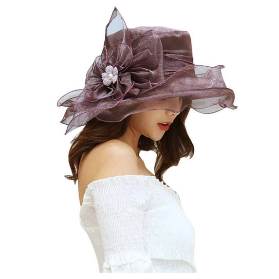 Riforla Single Flower Beach Women's Bright Sun Hat Sunscreen Breathable Fisherman Hat Bucket Hats M