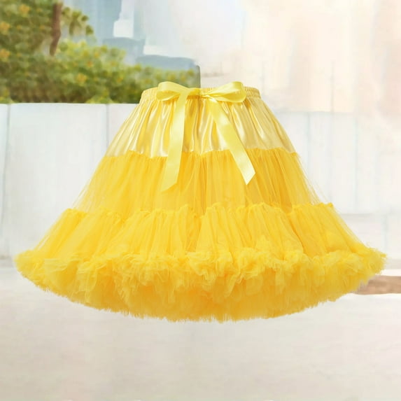 Riforla Skirt Clouds Boneless Soft Tutu Skirt Skirt Skirt Womens Skirts Yellow One Size