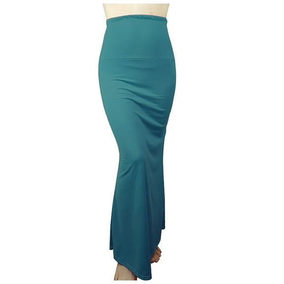 Ediodpoh Womens Skirts Slim Fit Ruched Pencil Skirts Elastic Band Shirring Skirt and Fishtail Hem Long Skirt Long Skirts for Women Dark Green S