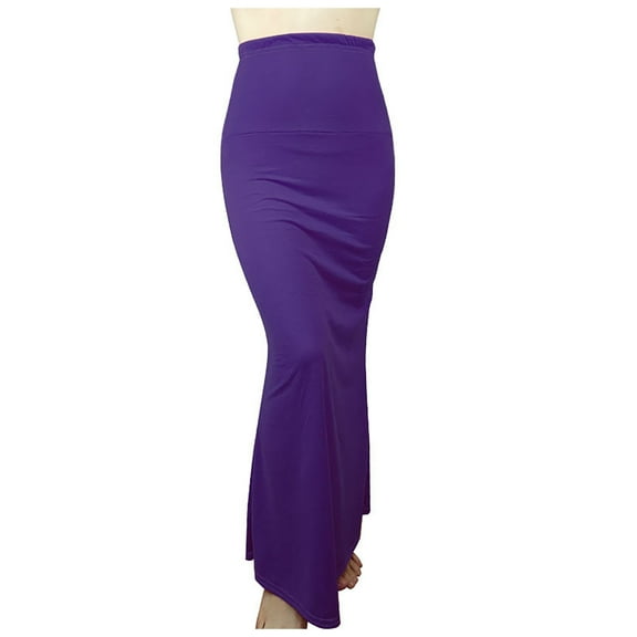 Riforla Slim Fit Ruched Pencil Skirts for Women High Waisted Elastic Band Bodycon Shirring Skirt Skirt and Fishtail Skirt Womens Skirts Purple L