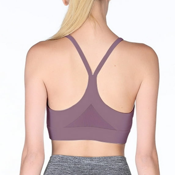 Riforla Sports Bra for Women Y Back Padded Strappy Sports Bras Medium Support Workout Yoga Bra with Removable Cups Women Bras L
